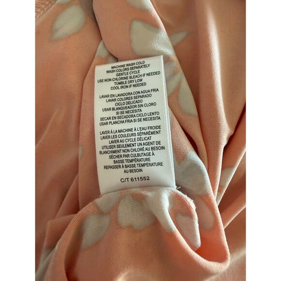 NWT Danny and Nicole Peach Ivory Floral Midi Dress w/ Jacket Women's Size XL - Picture 6 of 6